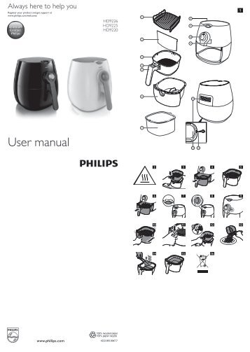 Philips Friteuse Philips HD9220/20 AIR FRYER - notice