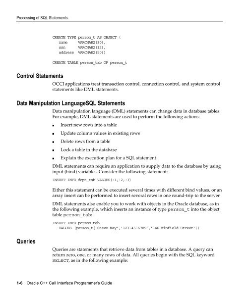 Oracle C++ Call Interface Programmer's Guide