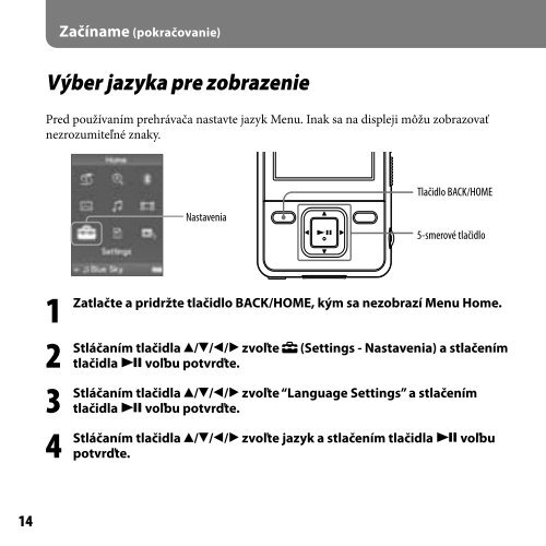 Sony NWZ-A828 - NWZ-A828 Istruzioni per l'uso Slovacco