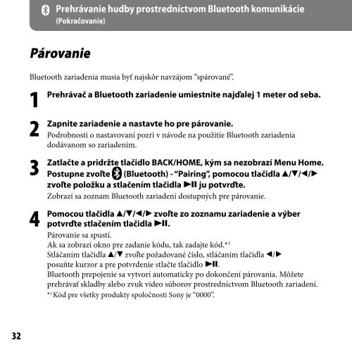 Sony NWZ-A828 - NWZ-A828 Istruzioni per l'uso Slovacco