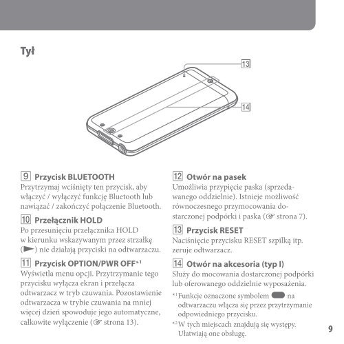 Sony NWZ-A828 - NWZ-A828 Istruzioni per l'uso Polacco