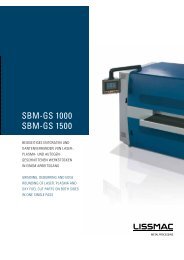 SBM-GS 1000 SBM-GS 1500 - Lissmac