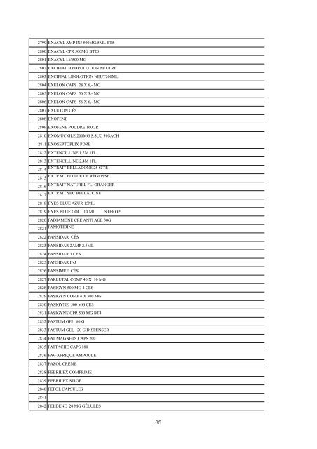 REPUBLIQUE DU RWANDA MINISTERE DE LA SANTE B.P. 84 ...