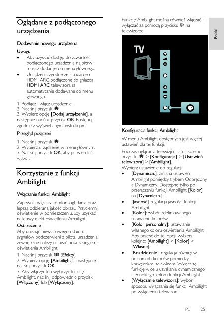 Philips TV LCD - Mode d&rsquo;emploi - POL