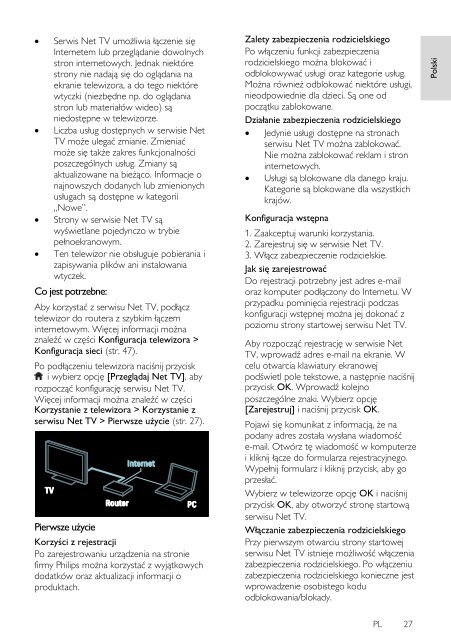 Philips TV LCD - Mode d&rsquo;emploi - POL