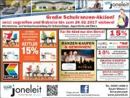 Große Schulranzen-Aktion!