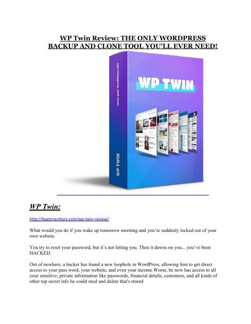 WP Twin Review and GIANT $12700 Bonus-80% Discount