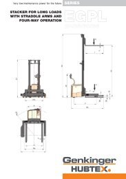 STACKER FOR LONG LOADS WITH ... - Genkinger-HUBTEX GmbH