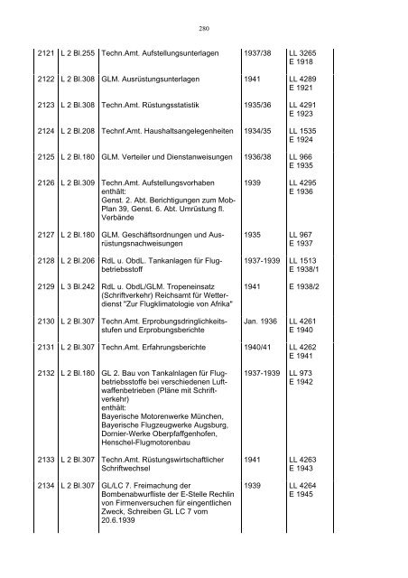 Bundesarchiv-Militärarchiv Bestand RL 3 Generalluftzeugmeister