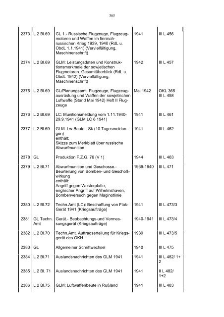 Bundesarchiv-Militärarchiv Bestand RL 3 Generalluftzeugmeister