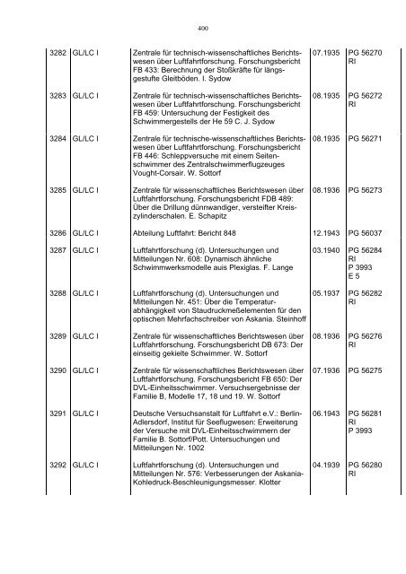 Bundesarchiv-Militärarchiv Bestand RL 3 Generalluftzeugmeister