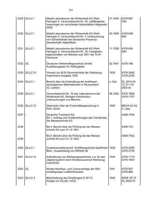 Bundesarchiv-Militärarchiv Bestand RL 3 Generalluftzeugmeister