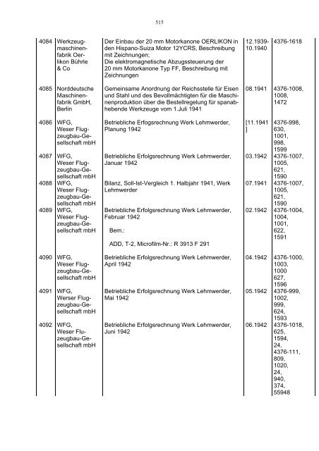 Bundesarchiv-Militärarchiv Bestand RL 3 Generalluftzeugmeister