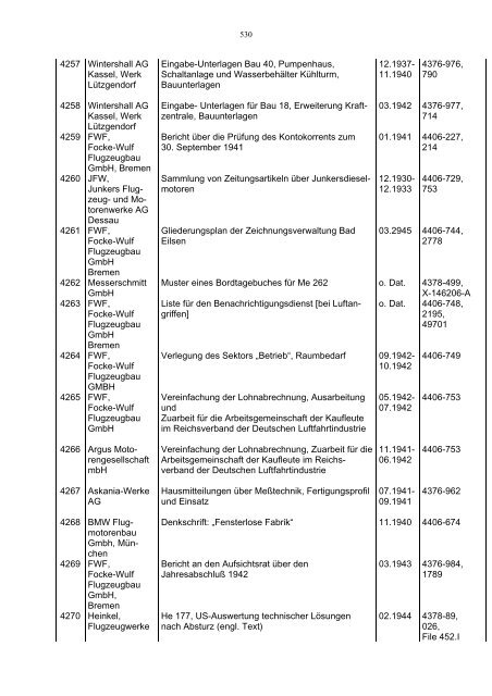 Bundesarchiv-Militärarchiv Bestand RL 3 Generalluftzeugmeister