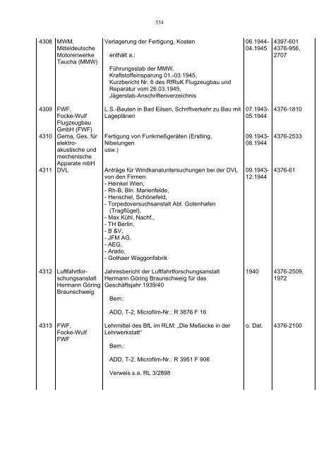 Bundesarchiv-Militärarchiv Bestand RL 3 Generalluftzeugmeister