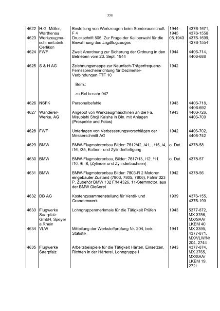 Bundesarchiv-Militärarchiv Bestand RL 3 Generalluftzeugmeister