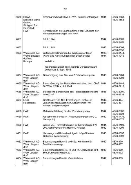 Bundesarchiv-Militärarchiv Bestand RL 3 Generalluftzeugmeister