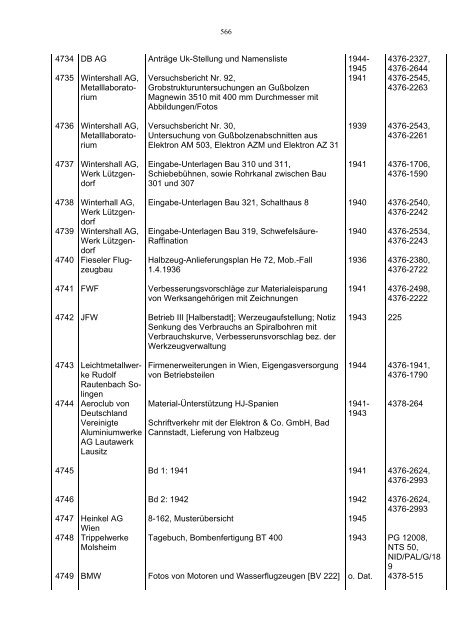 Bundesarchiv-Militärarchiv Bestand RL 3 Generalluftzeugmeister