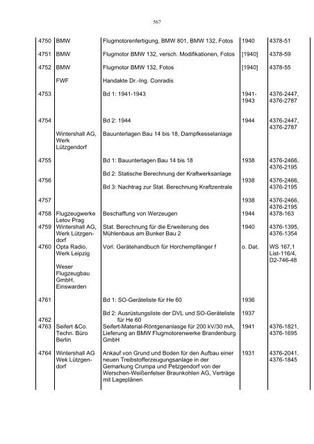 Bundesarchiv-Militärarchiv Bestand RL 3 Generalluftzeugmeister