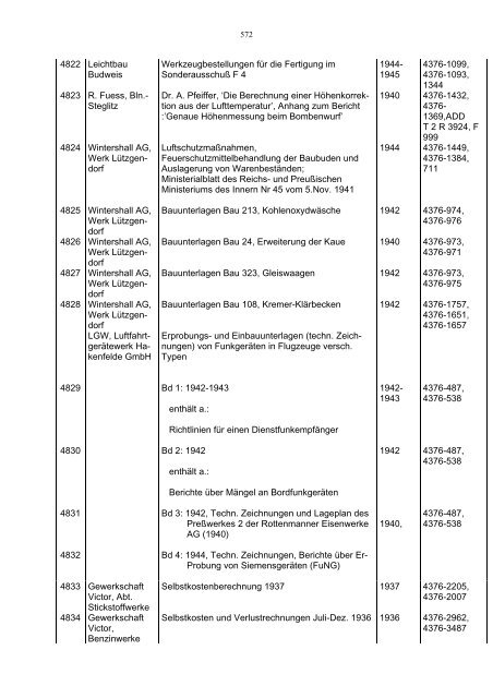 Bundesarchiv-Militärarchiv Bestand RL 3 Generalluftzeugmeister