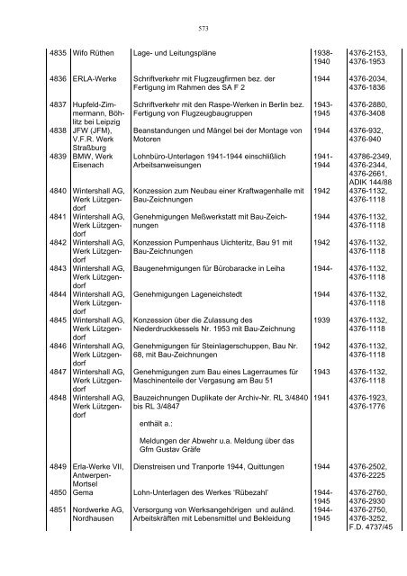 Bundesarchiv-Militärarchiv Bestand RL 3 Generalluftzeugmeister