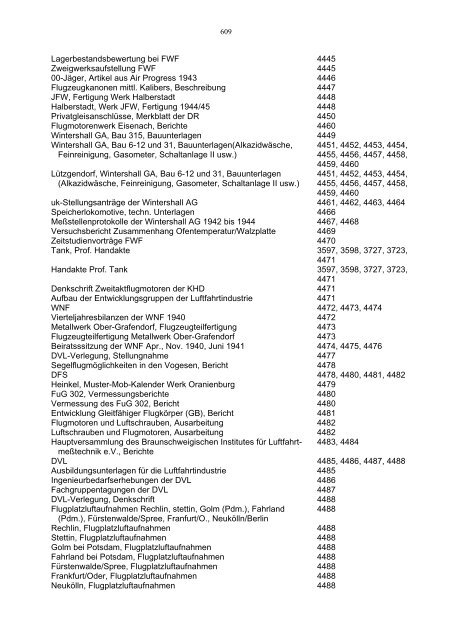 Bundesarchiv-Militärarchiv Bestand RL 3 Generalluftzeugmeister