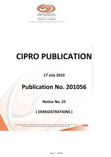 CIPRO PUBLICATION