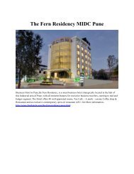 The Fern Residency MIDC Pune