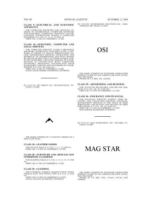 Trademark Official Gazette