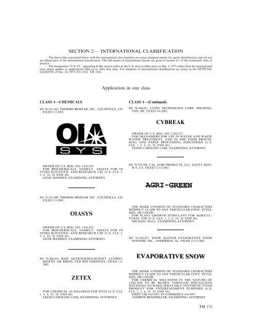 Trademark Official Gazette