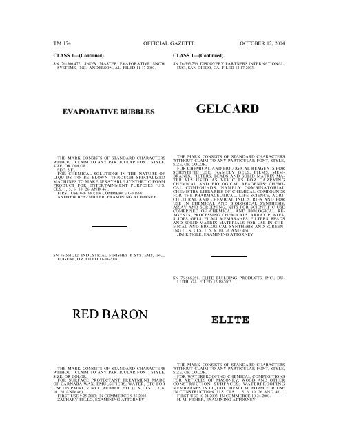 Trademark Official Gazette