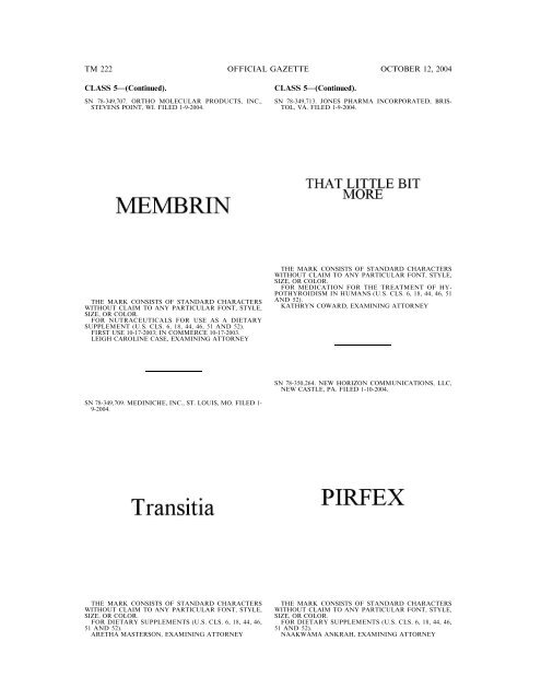 Trademark Official Gazette