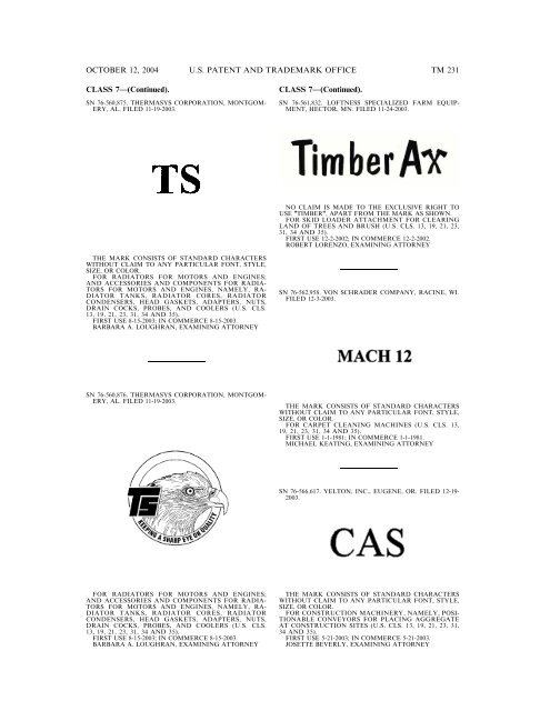 Trademark Official Gazette