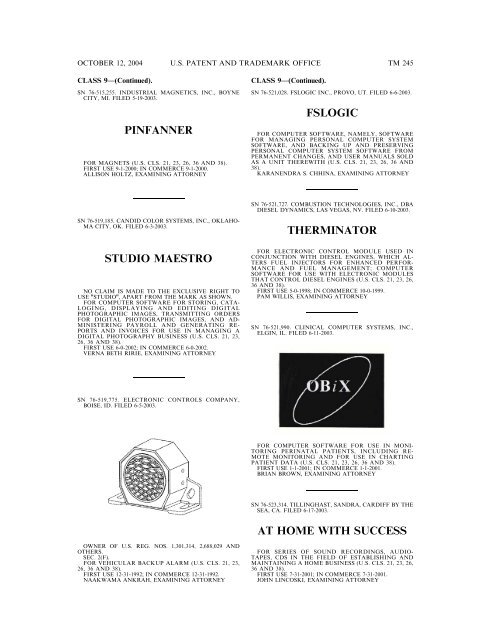 Trademark Official Gazette