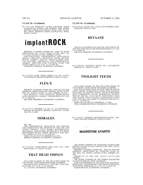 Trademark Official Gazette