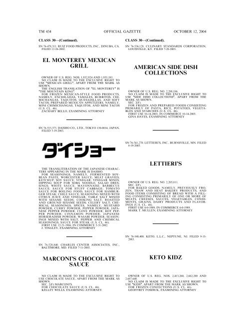 Trademark Official Gazette