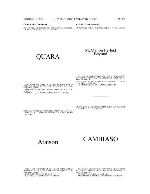 Trademark Official Gazette