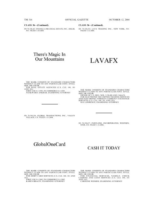 Trademark Official Gazette