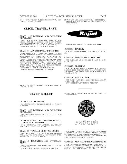 Trademark Official Gazette