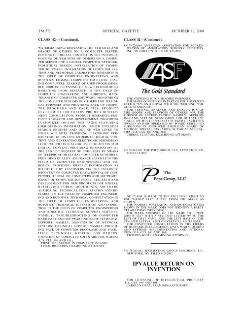 Trademark Official Gazette