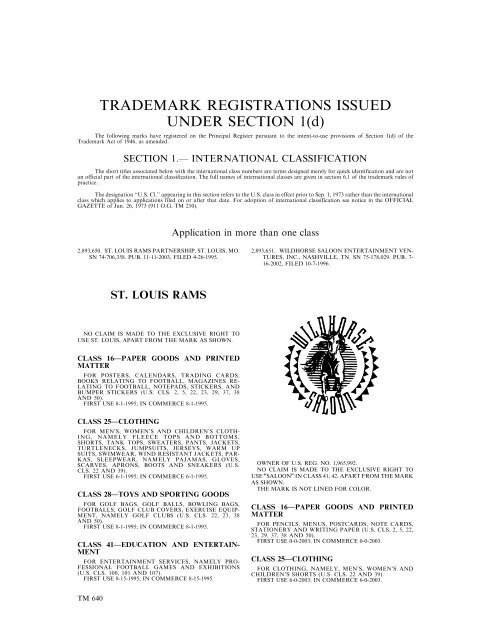 Trademark Official Gazette