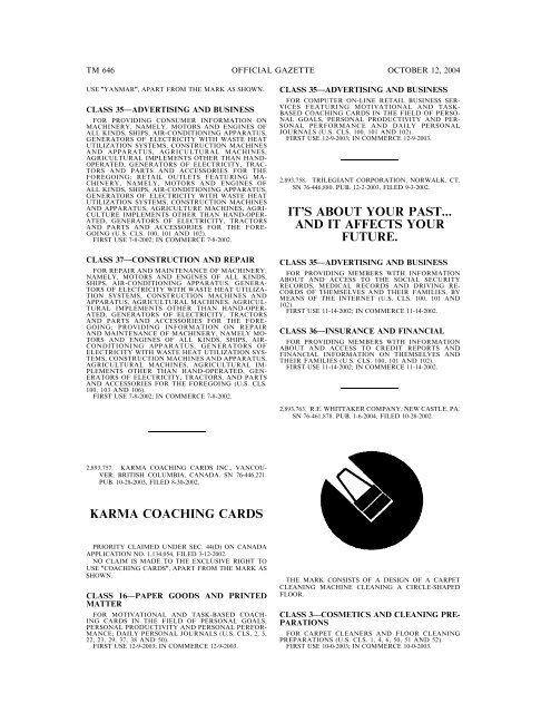 Trademark Official Gazette