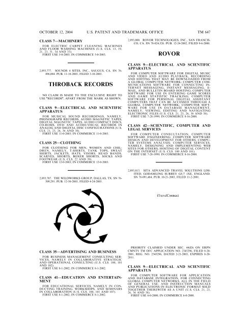 Trademark Official Gazette