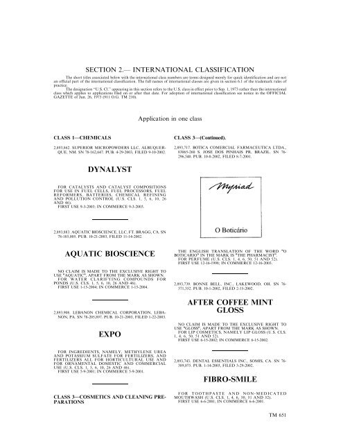 Trademark Official Gazette