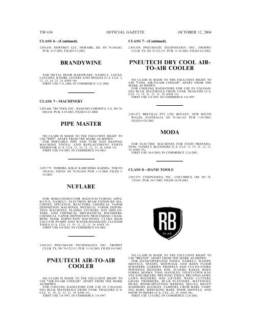 Trademark Official Gazette