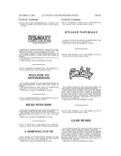 Trademark Official Gazette