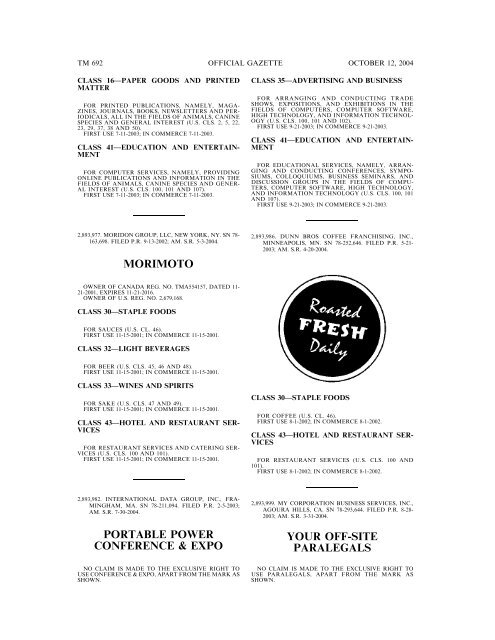 Trademark Official Gazette