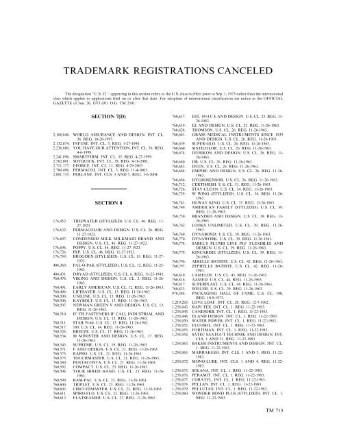 Trademark Official Gazette