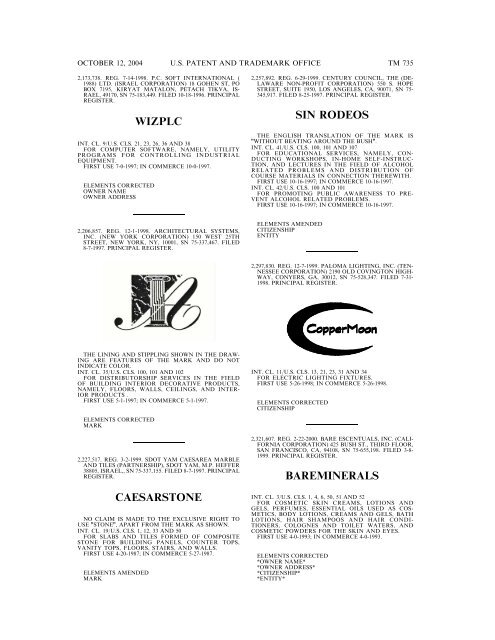 Trademark Official Gazette