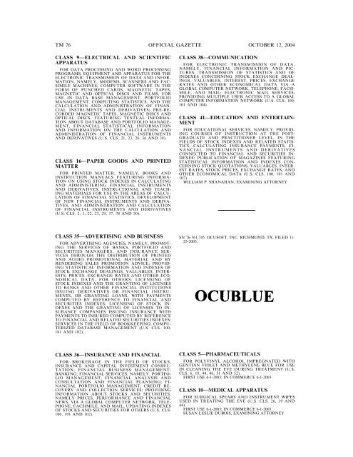 Trademark Official Gazette